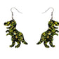 Essential Earrings TRex Chunky Glitter Resin Drop Lime