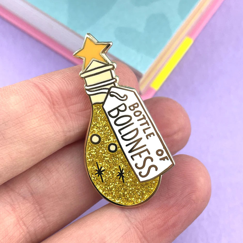 Bottle of Boldness Enamel Pin