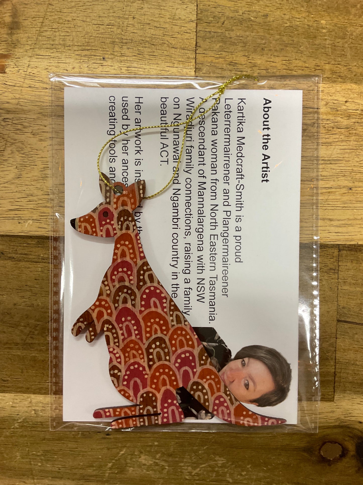 Handpainted Christmas Ornament Kangaroo