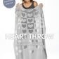 Pattern Heart Throw Crochet DISC