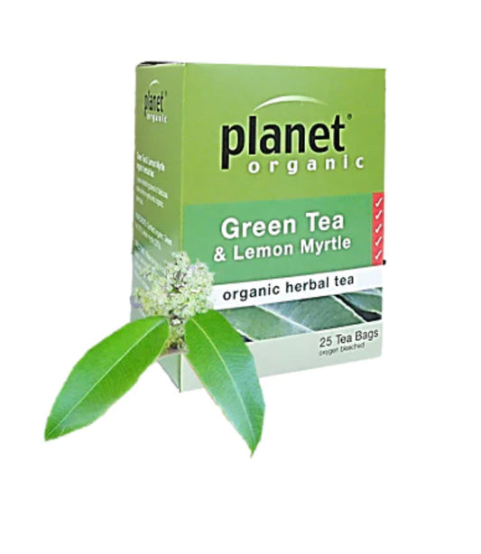 Green Tea & Lemon Myrtle Organic Herbal Tea Bags