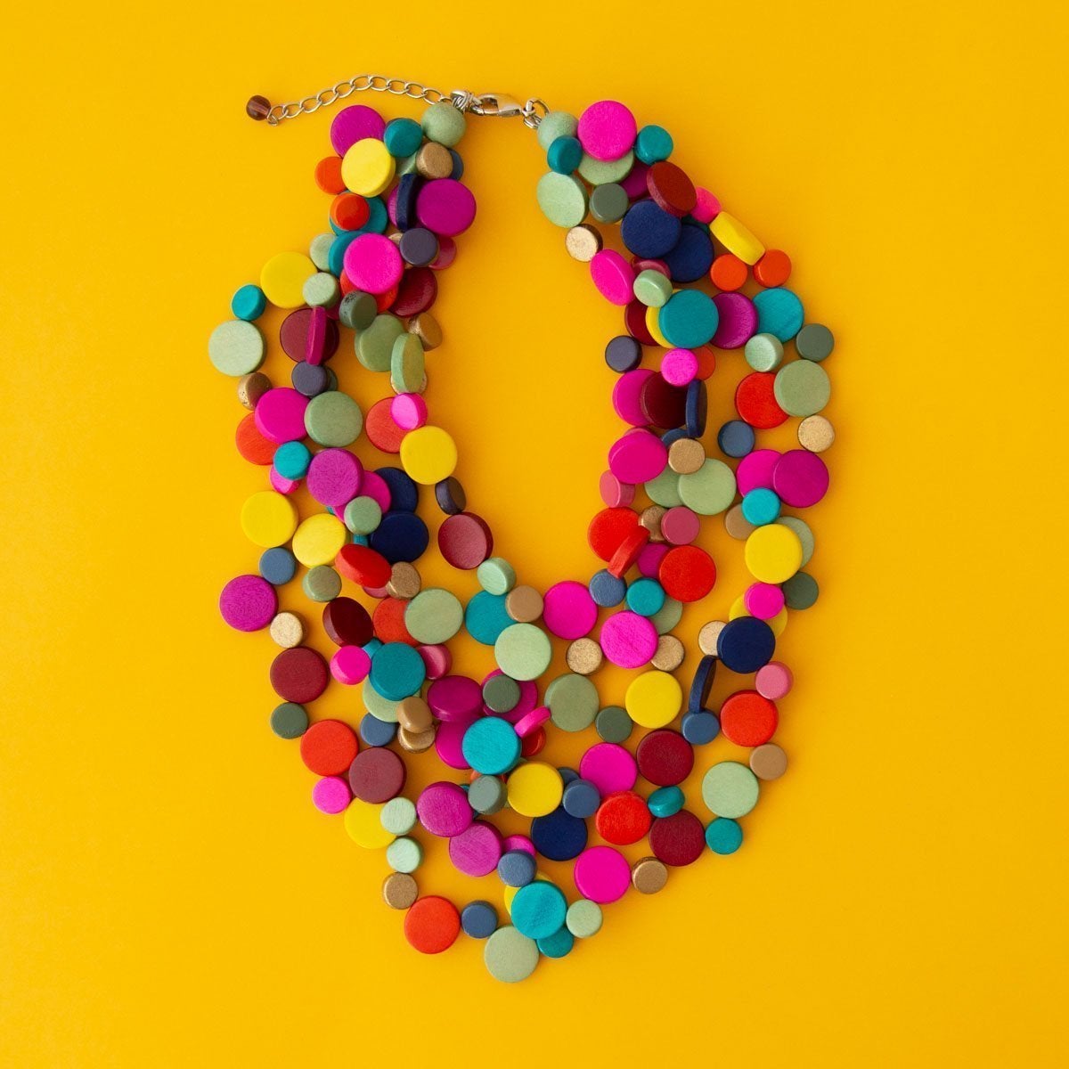 Smartie Multi Strand Wood Necklace