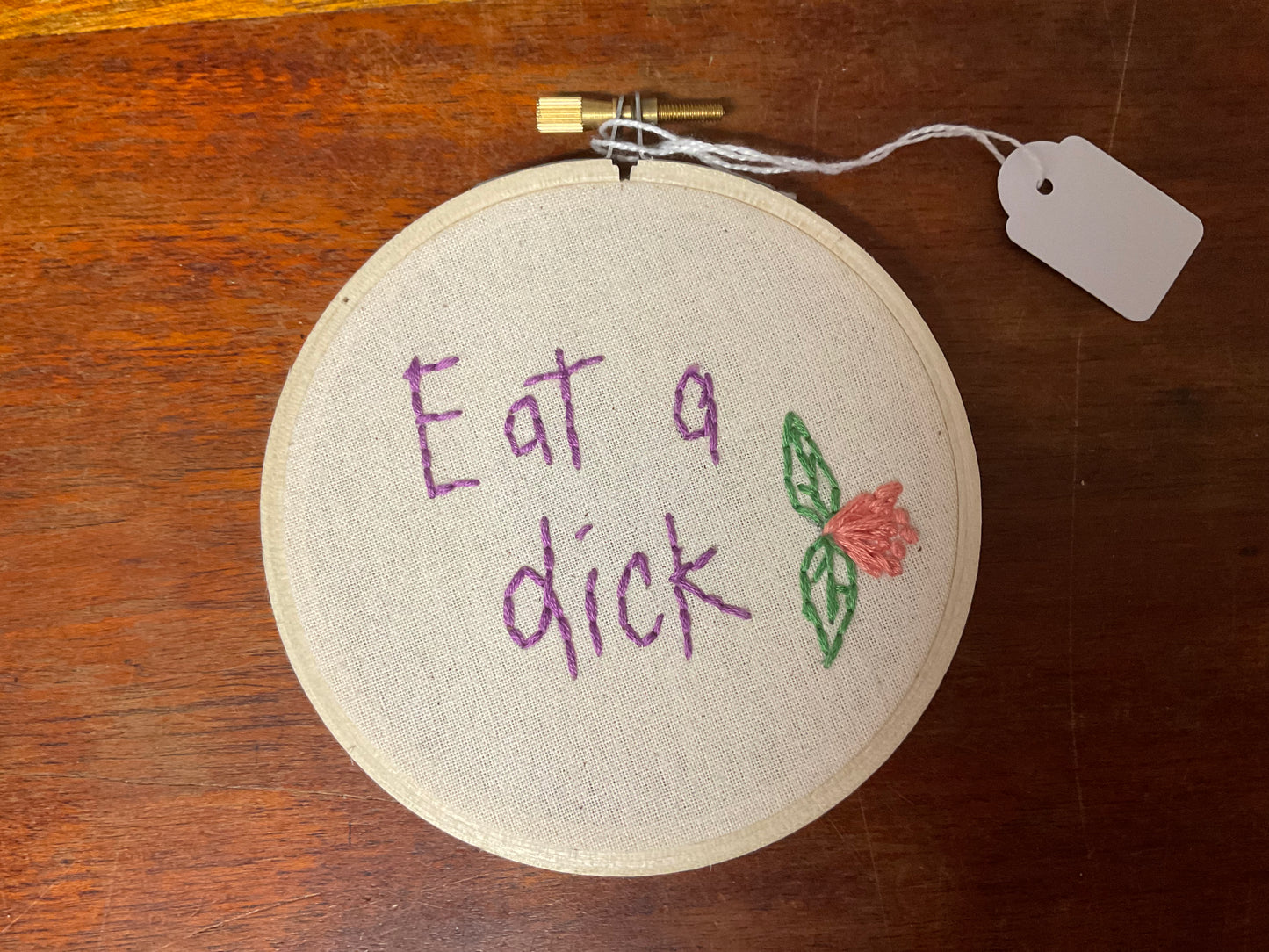 Naughty Corner Embroidery - Eat a D*ck 10cm