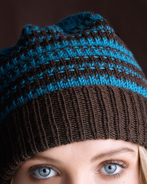 Pattern Striped Beanie & Mitts #431