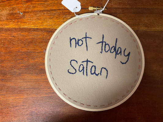 Naughty Corner Embroidery - Not today Satan 16cm