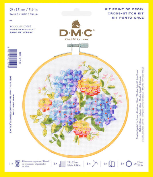 DMC 15cm Cross Stitch Kit - Summer Bouquet