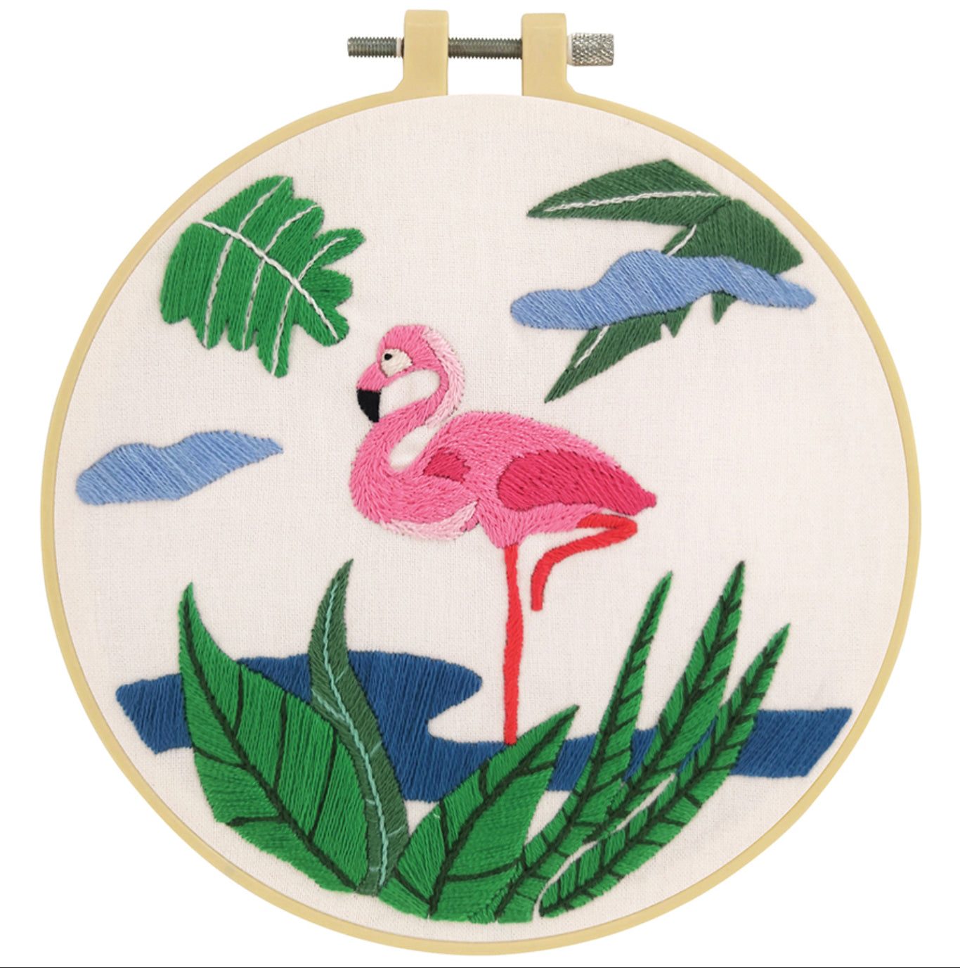 Make It Embroidery Kit Flamingo