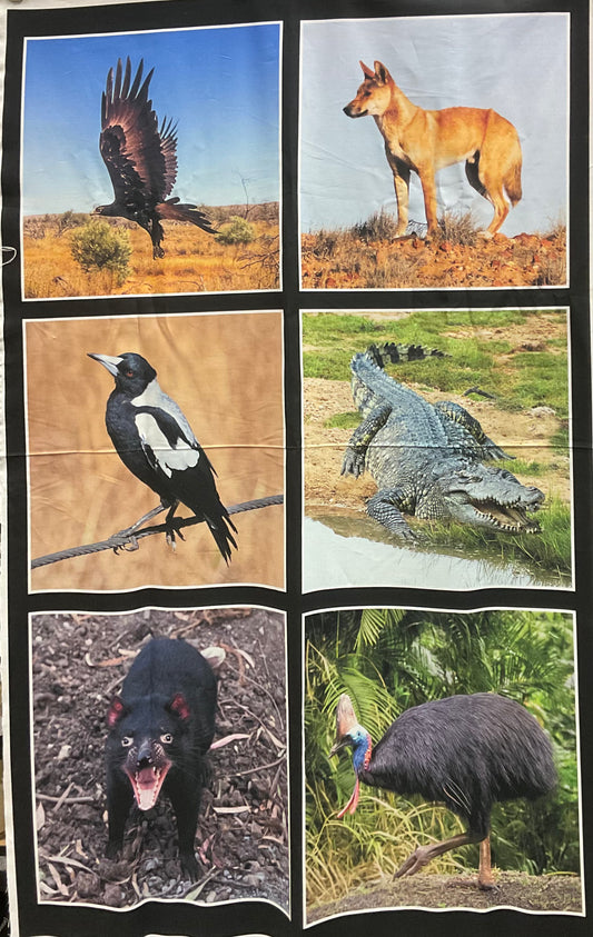 Fabric Panel - Aussie Animals