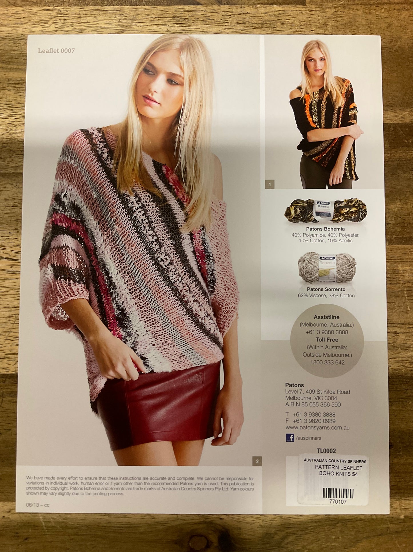 Patons Boho Knits Patterns 0007 *DISCONTINUED
