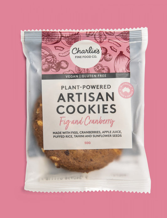 Plant-Powered Fig and Cranberry Artisan Cookies — Vegan/Gluten Free 50g