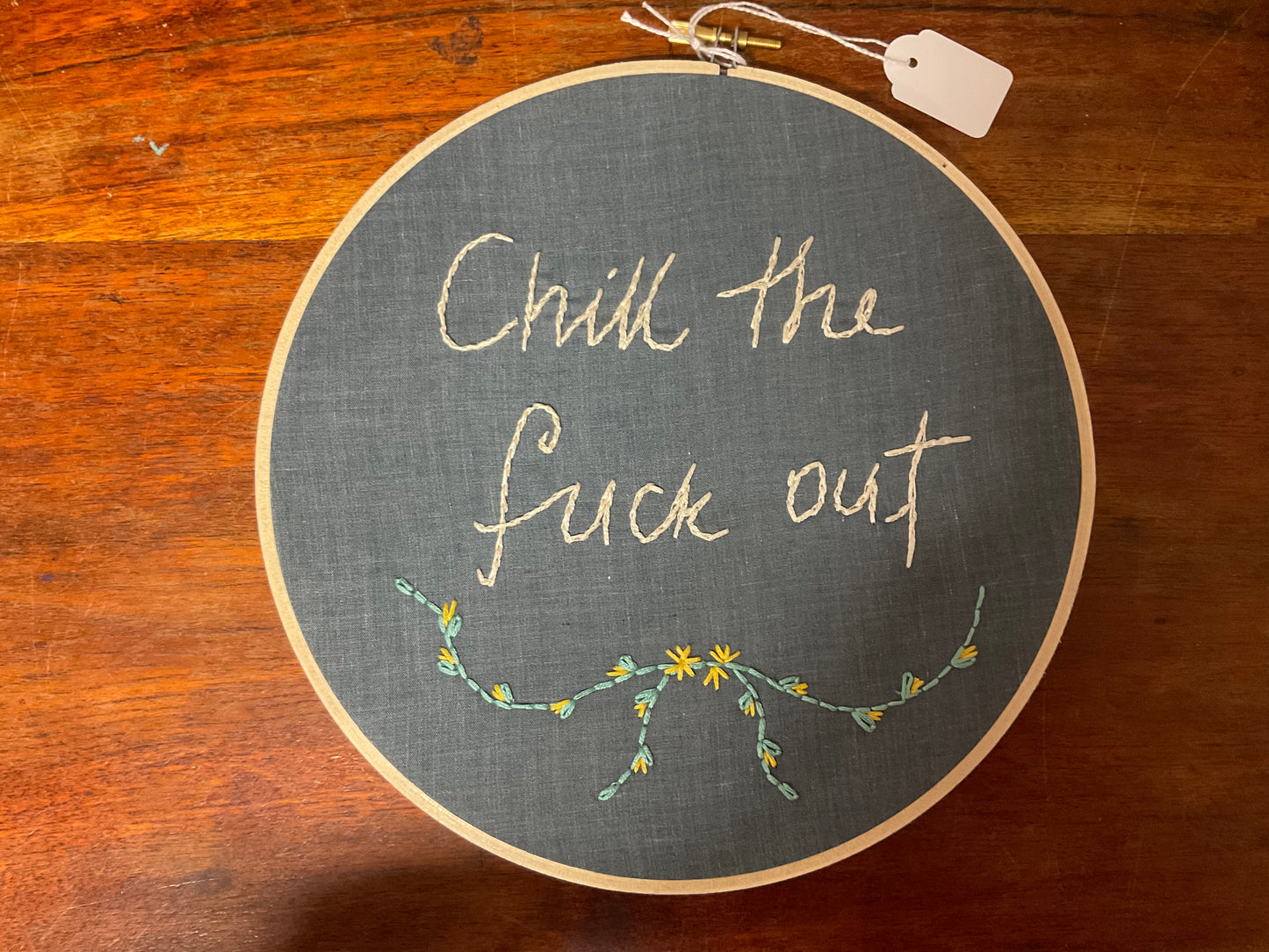 Naughty Corner Embroidery - Chill the F*ck Out 20cm