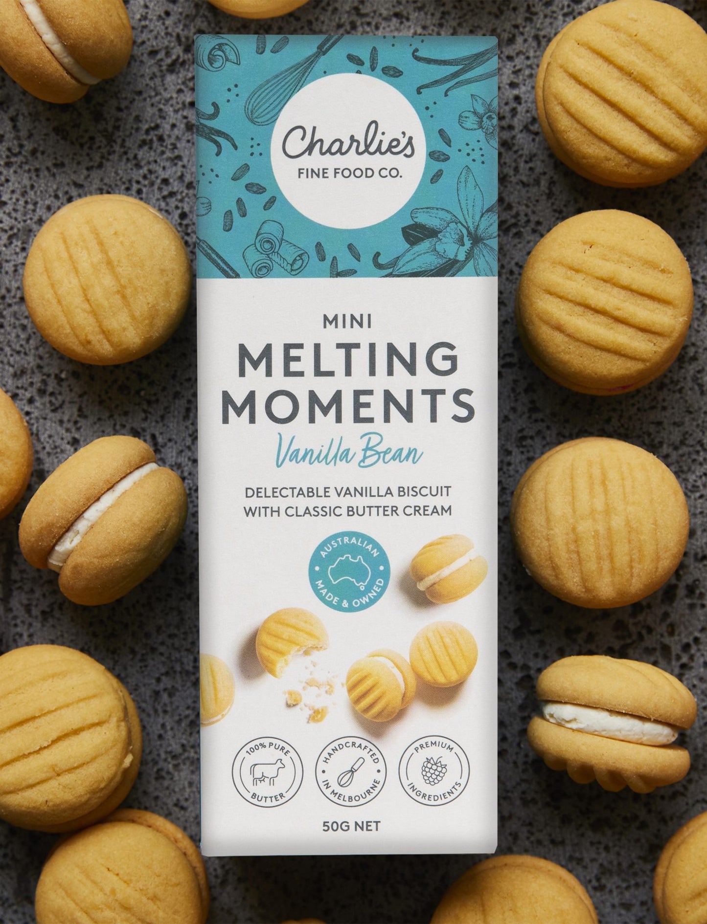 Vanilla Bean Melting Moments 50g