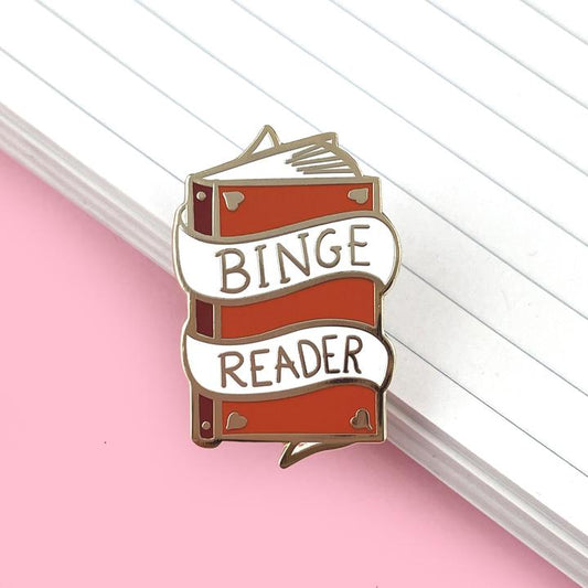 Binge Reader Lapel Pin