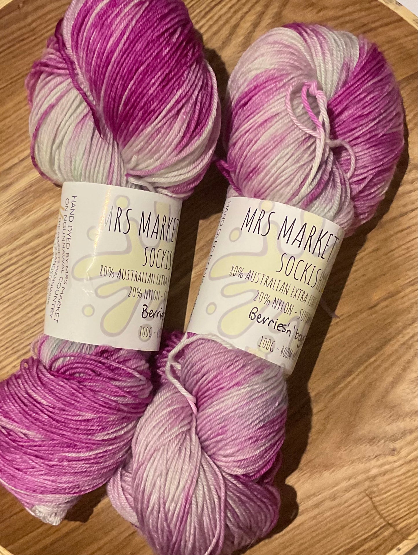 Mrs Market's Sockishly Hand Dyed Yarn 4ply