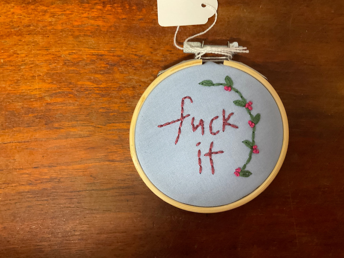 Naughty Corner Embroidery - F*ck It 7.5cm