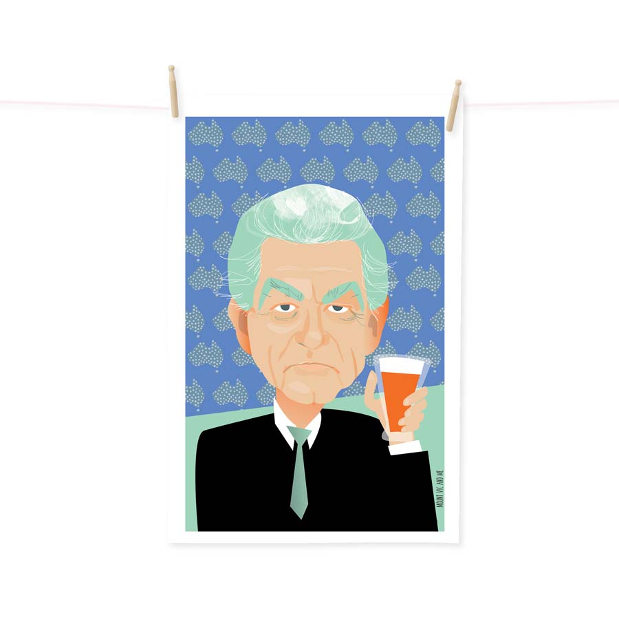 Bob Hawke Tea Towel