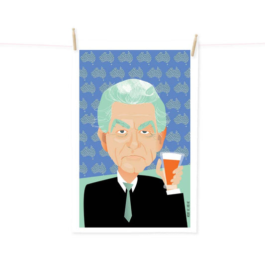 Bob Hawke Tea Towel