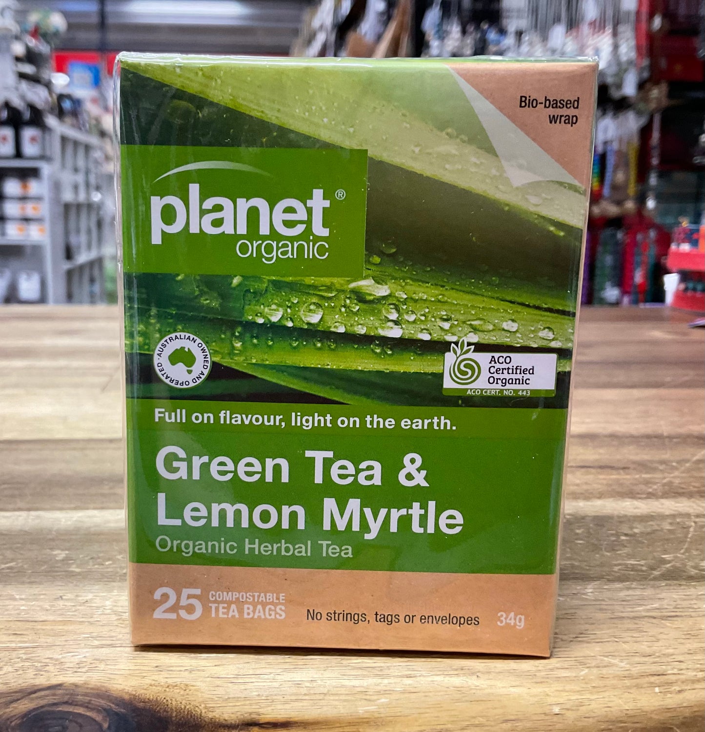 Green Tea & Lemon Myrtle Organic Herbal Tea Bags