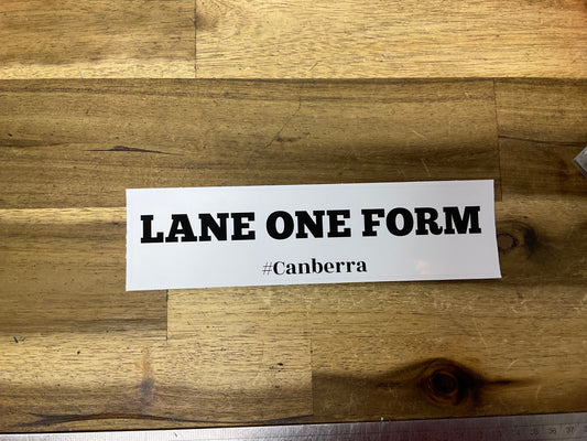 Bumper Stickers Lane One Form