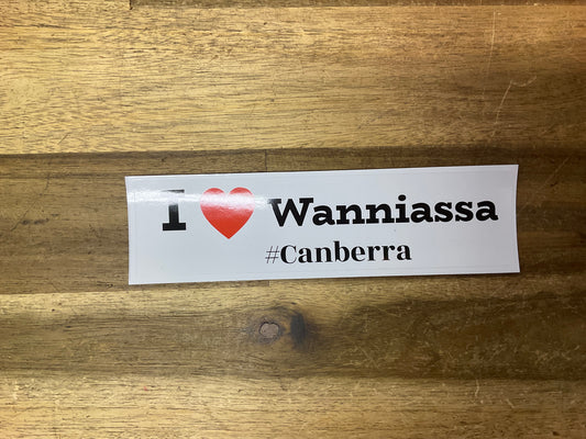 Bumper Stickers I Heart Wanniassa