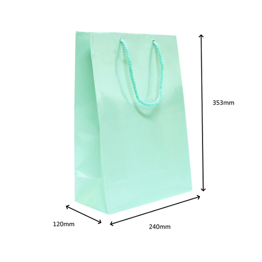 Glossy Aqua Gift Bags Large