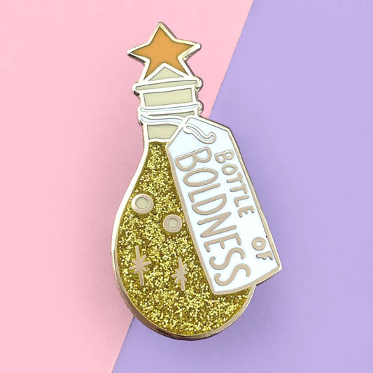 Bottle of Boldness Enamel Pin