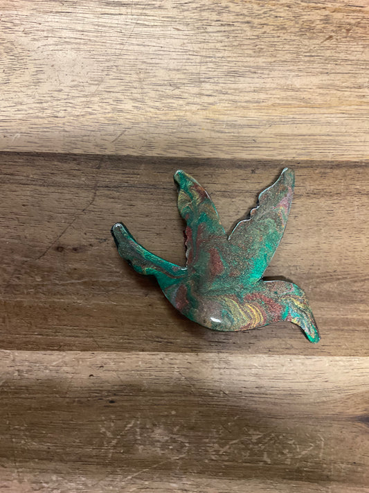 Resin Magnet Green Bird