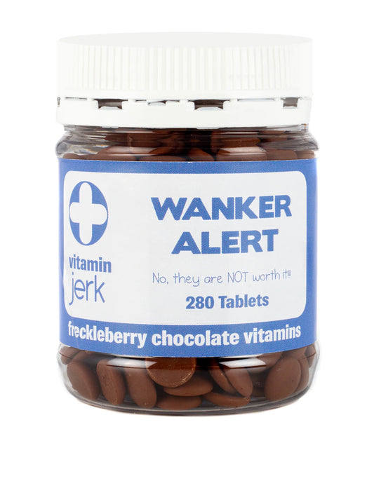 Wanker Alert Tablets (Gag Joke)