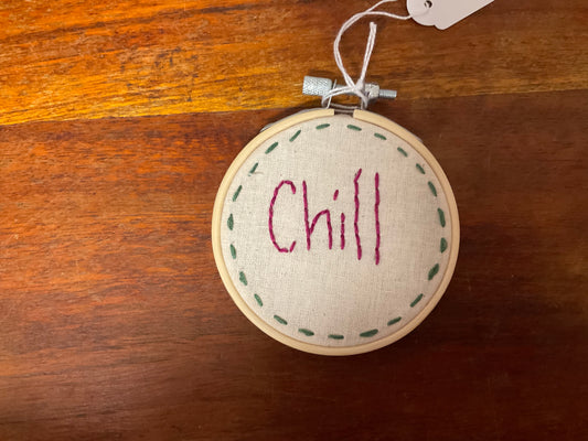 Naughty Corner Embroidery - Chill 7.5cm
