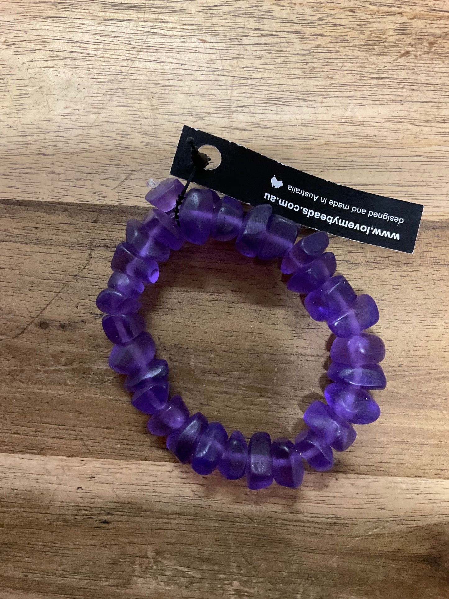 Bracelets Resin Chip - Purple Transparent