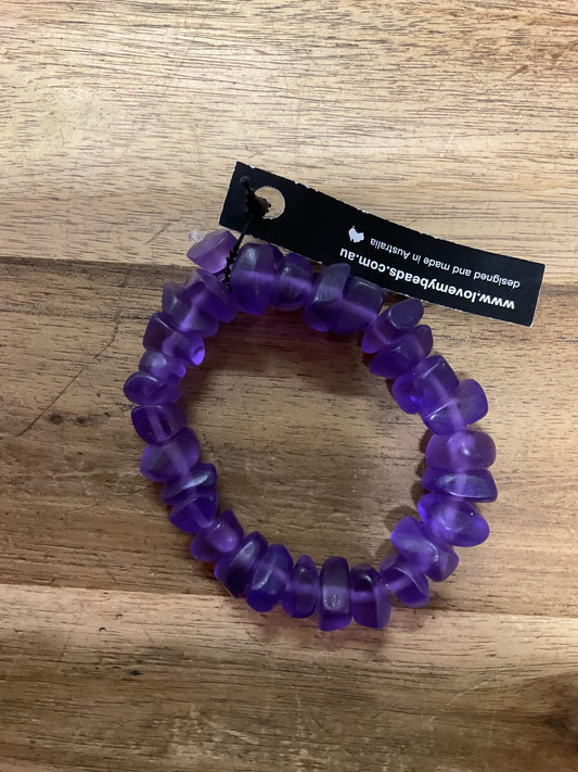 Bracelets Resin Chip - Purple Transparent