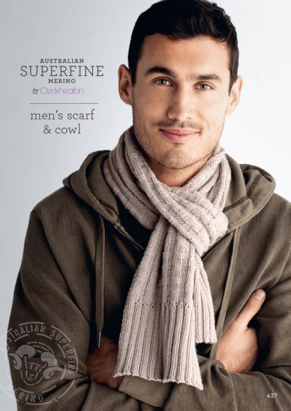 Pattern Mens Scarf  & Cowl