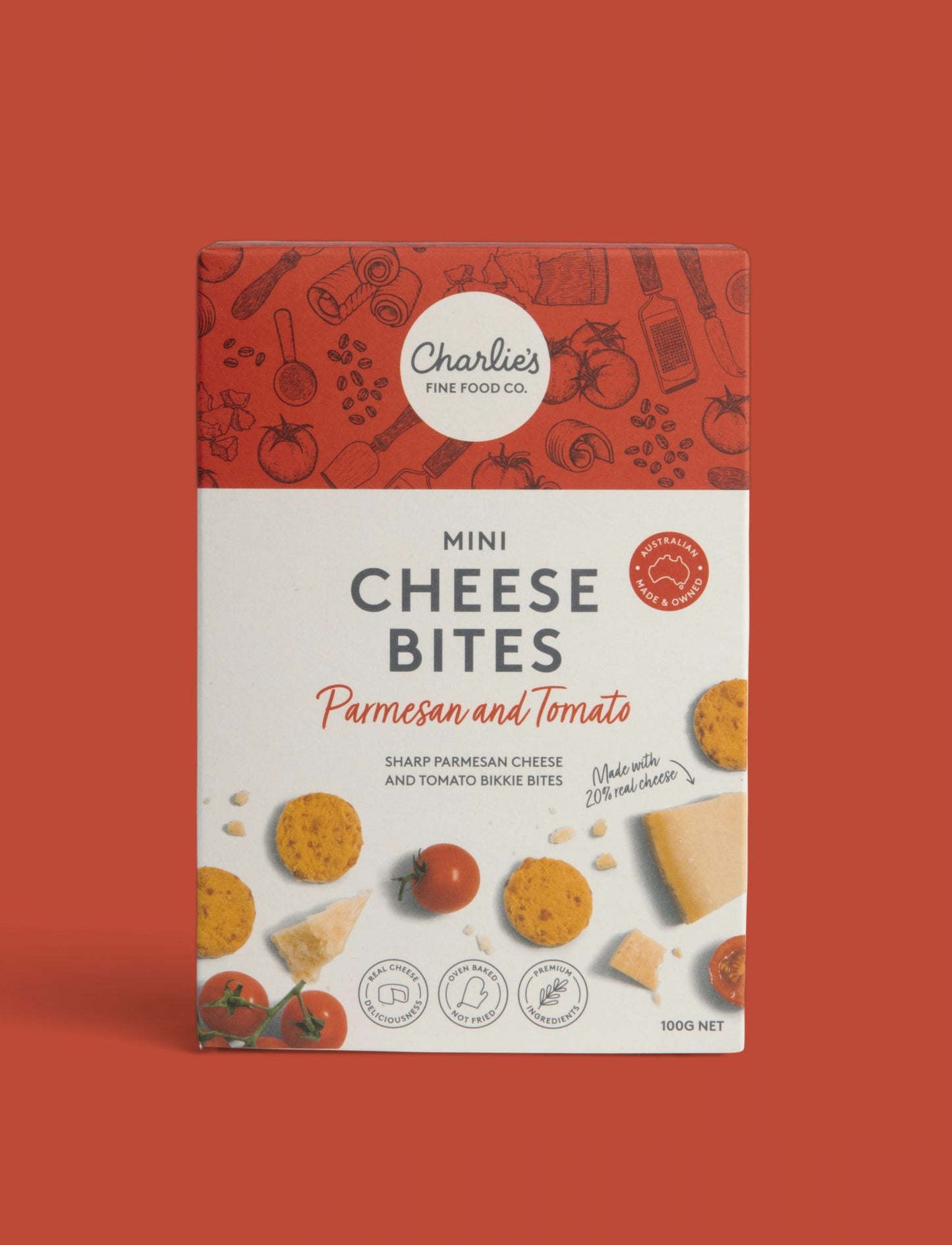 Mini Cheese Bites -Parmesan & Tomato 100g