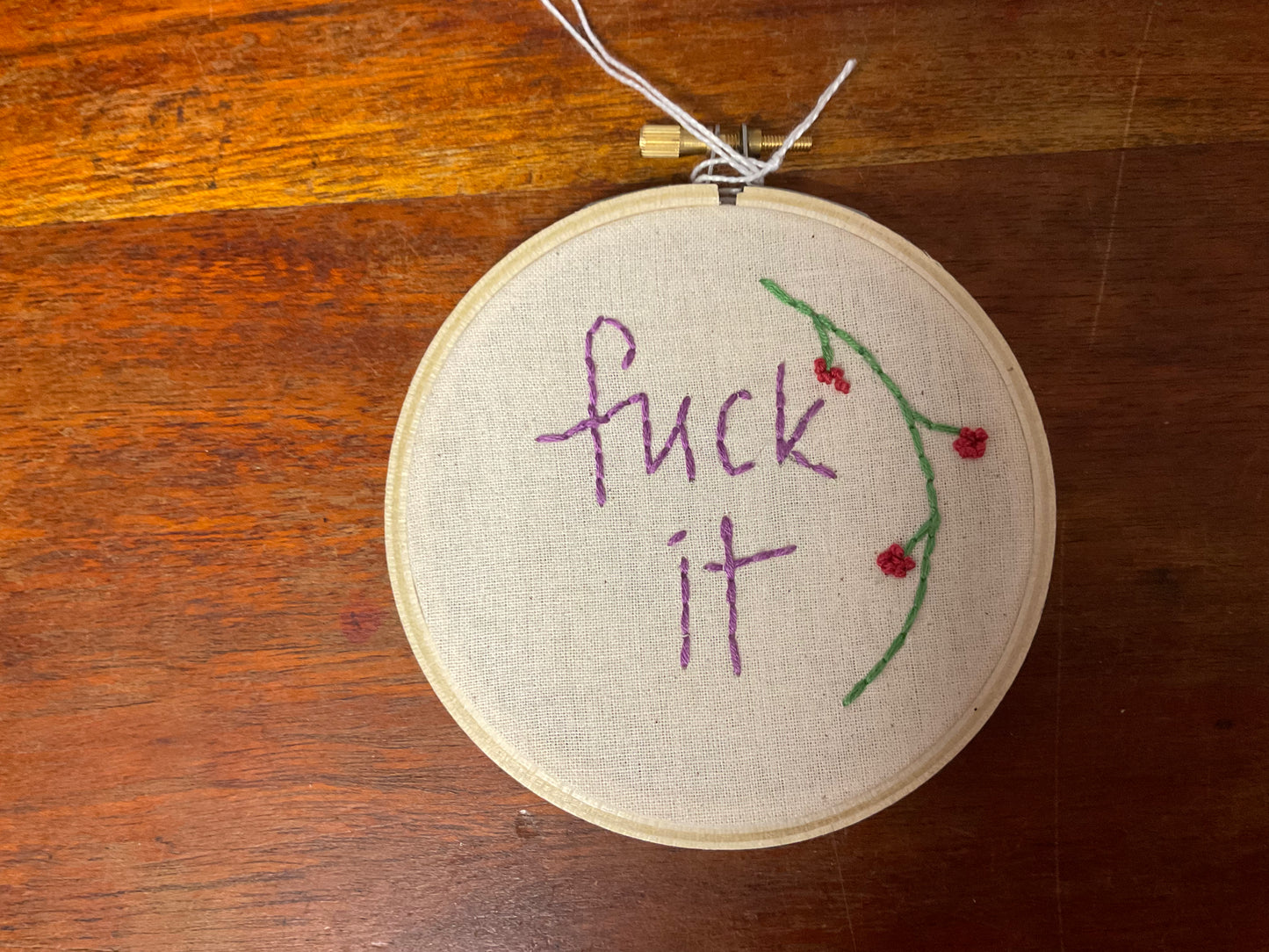 Naughty Corner Embroidery - F*ck It 10cm