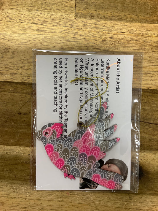 Handpainted Christmas Ornament Cockatoo