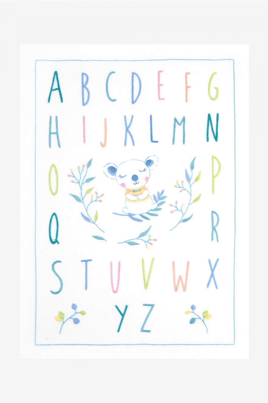 DMC Embroidery Kit Koala Alphabet 40x50cm