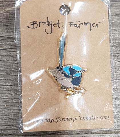 Superb Fairy Wren Lapel Pin